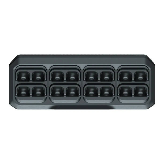 Multi unit charging station for centralised charging of an event radio fleet