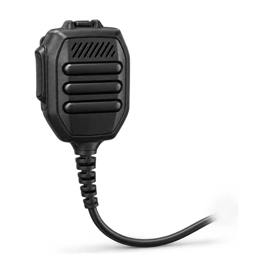 Remote speaker microphone accessory for two-way radios hired for UAE events